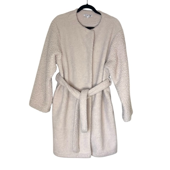 JW Anderson x Uniqlo Women's Sherpa Boa Fleece Belted Jacket- Size Large - Picture 6 of 15